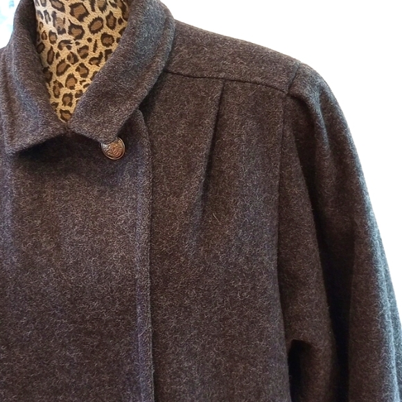 Just Reduced!Vintage Jofeld Full Length Ladies Wool Blend Coat Size:12 , Grey - Picture 5 of 17